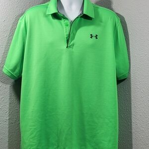 Under Armour Neon Green Short-Sleeve Polo